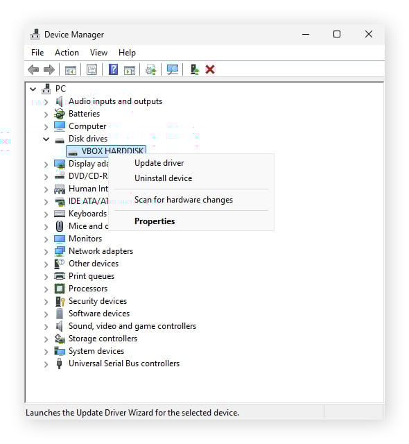 A screenshot of Device Manager in Windows.