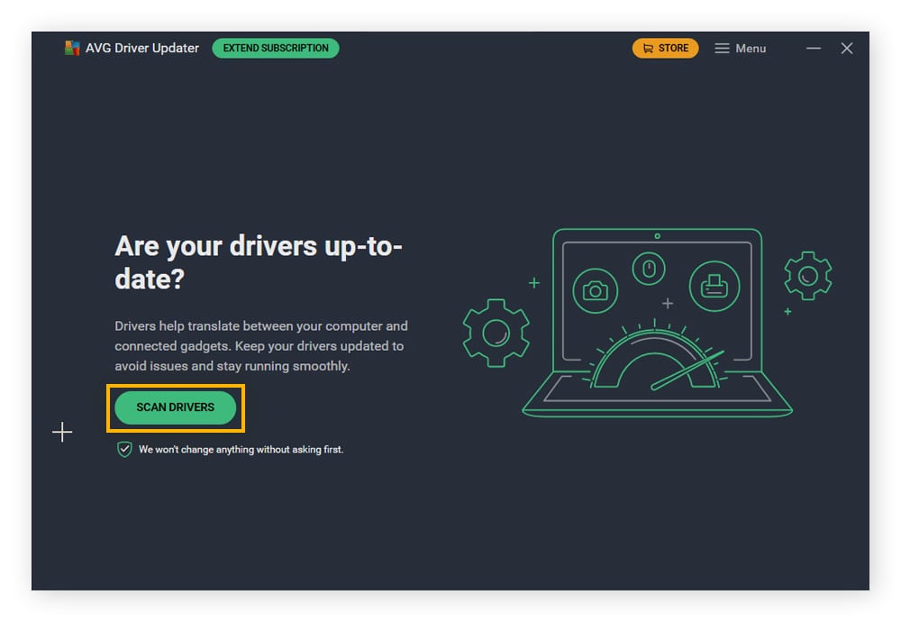 A screenshot of AVG Driver Updater.