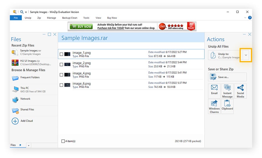 Abrir e extrair arquivos RAR em PC, Mac ou celular