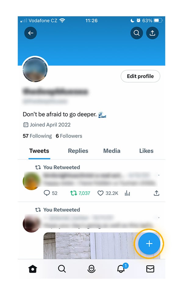 Mude ajustes do Twitter e Exibir conteúdo sensível