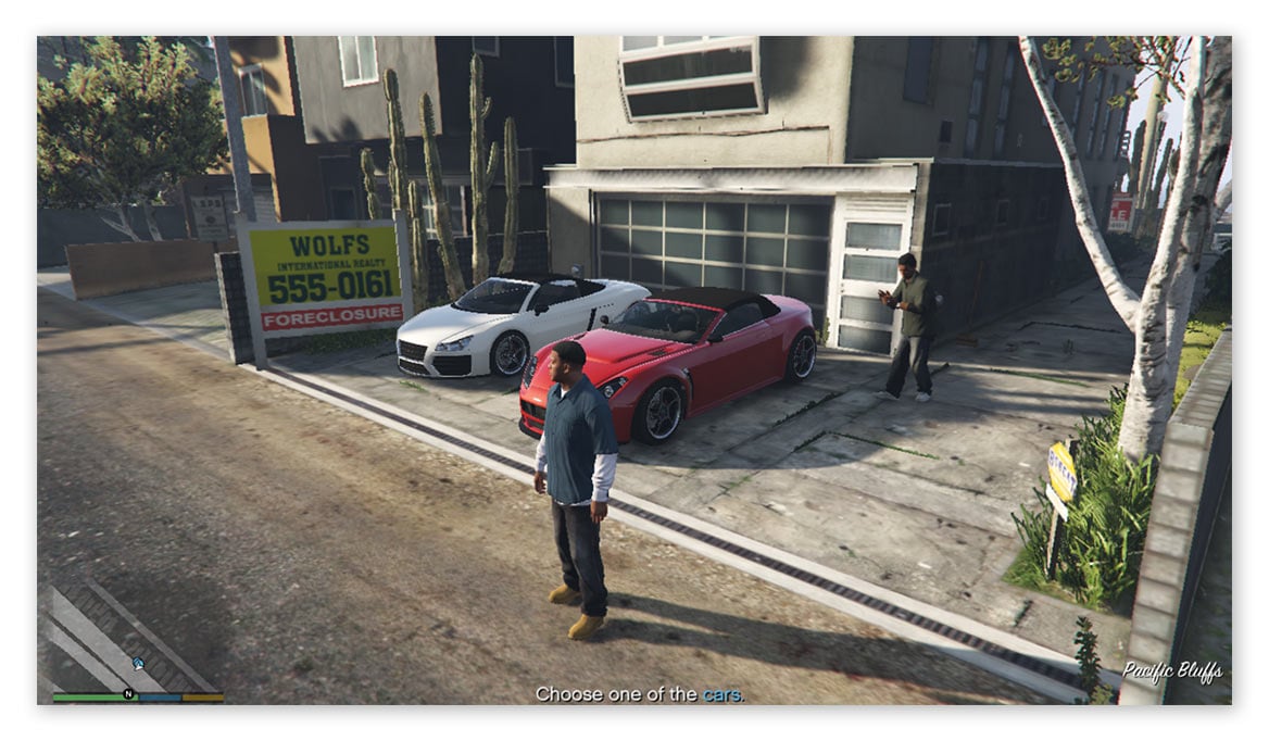 Grand Theft Auto V on Windows 10 with the lowest graphics settings.